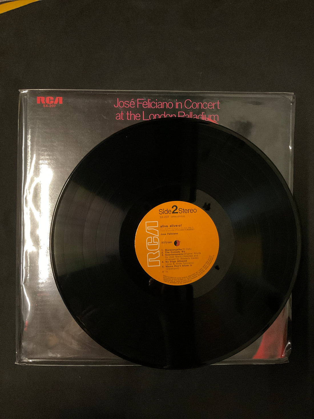 José Feliciano - Alive Alive-O! / José Feliciano In Concert At The London Palladium Vinyl VG+
