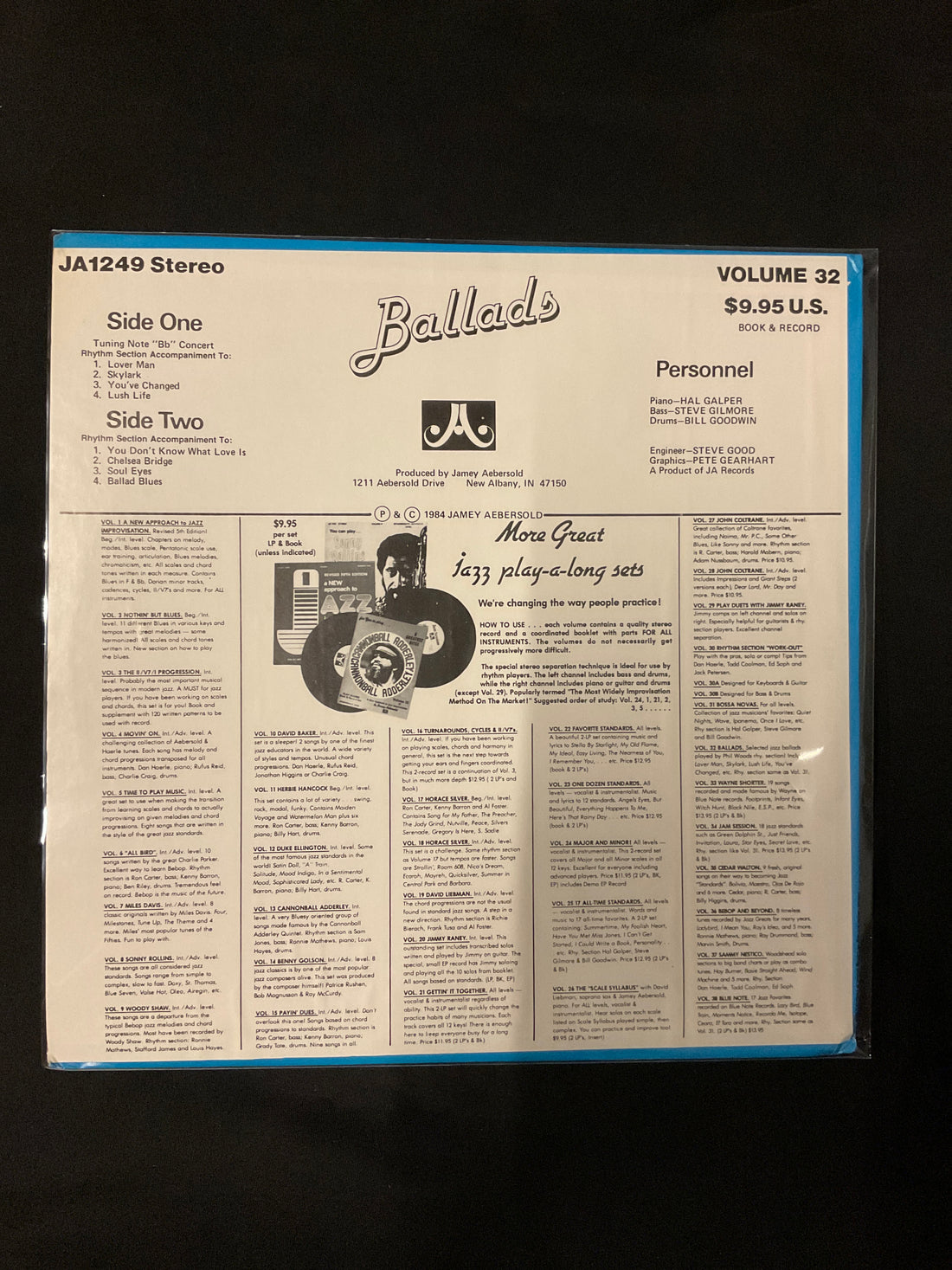 แผ่นเสียง Jamey Aebersold - Ballads Vinyl VG+