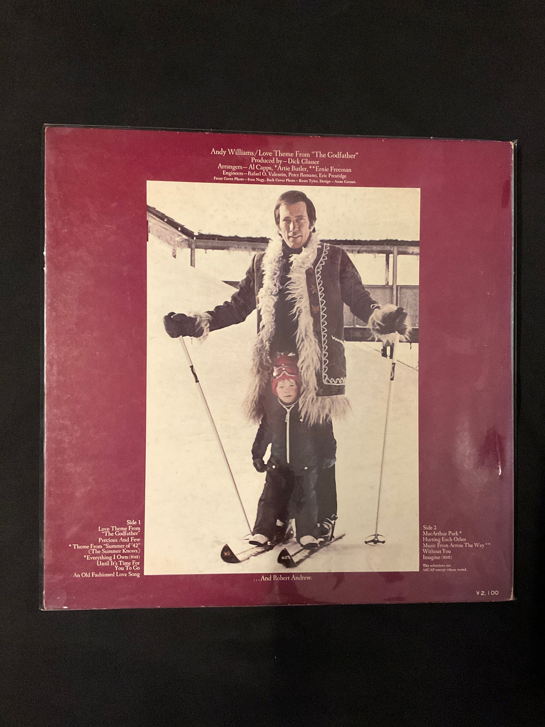 แผ่นเสียง Andy Williams - Love Theme From "The Godfather" Vinyl VG+