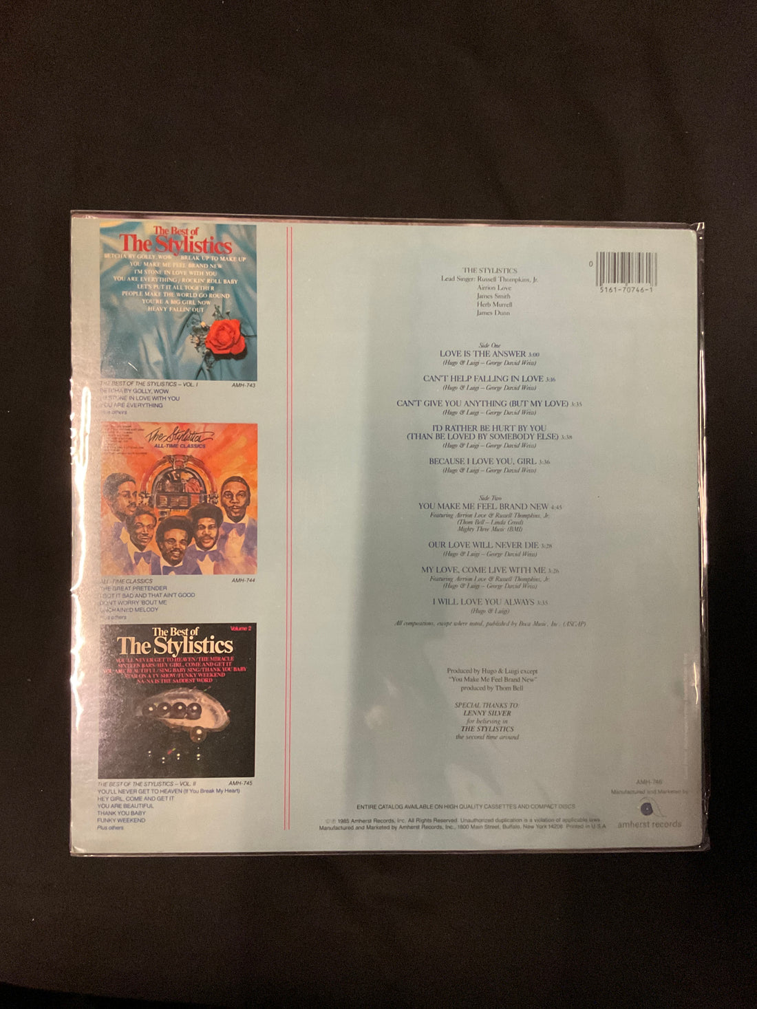 แผ่นเสียง The Stylistics - Greatest Love Hits - The Stylistics Vinyl VG+