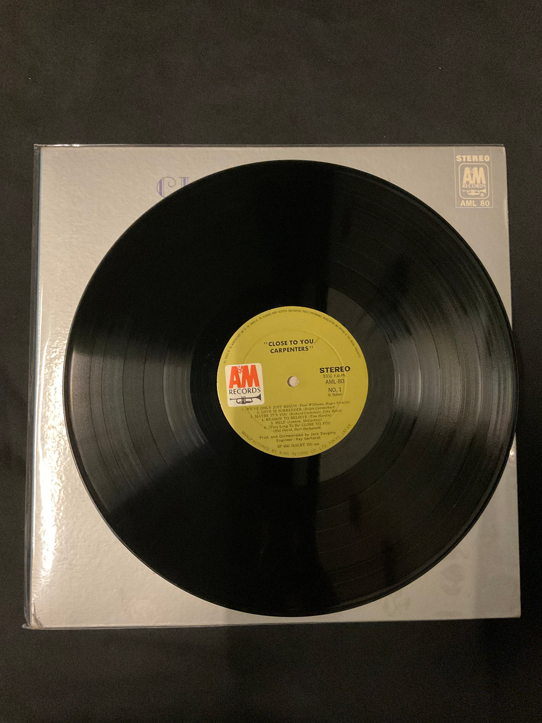 แผ่นเสียง Carpenters - Close To You = 愛のプレリュード Vinyl VG+