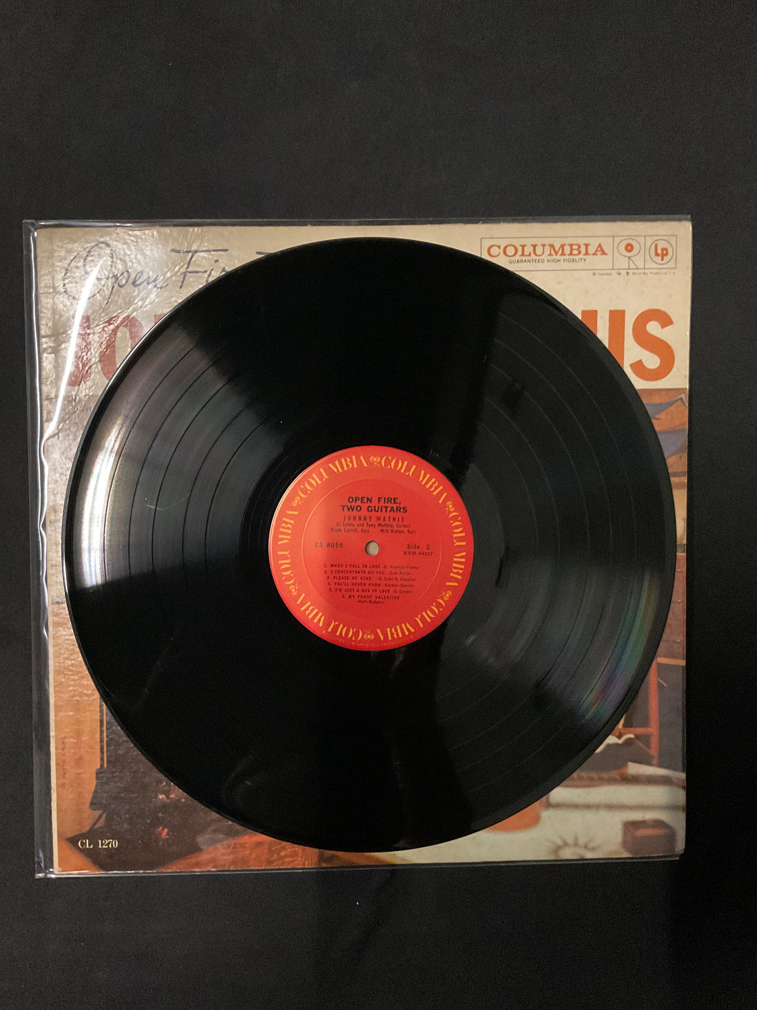 แผ่นเสียง Johnny Mathis - Open Fire, Two Guitars Vinyl VG+