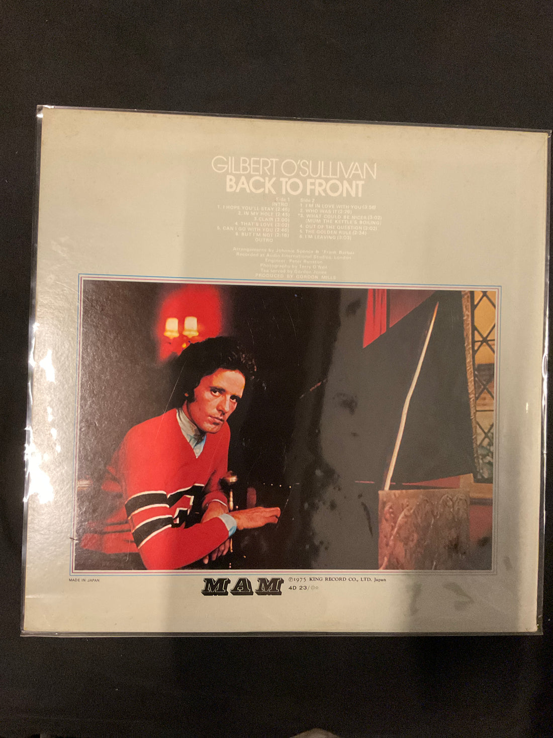 แผ่นเสียง Gilbert O'Sullivan - Back To Front Vinyl VG+
