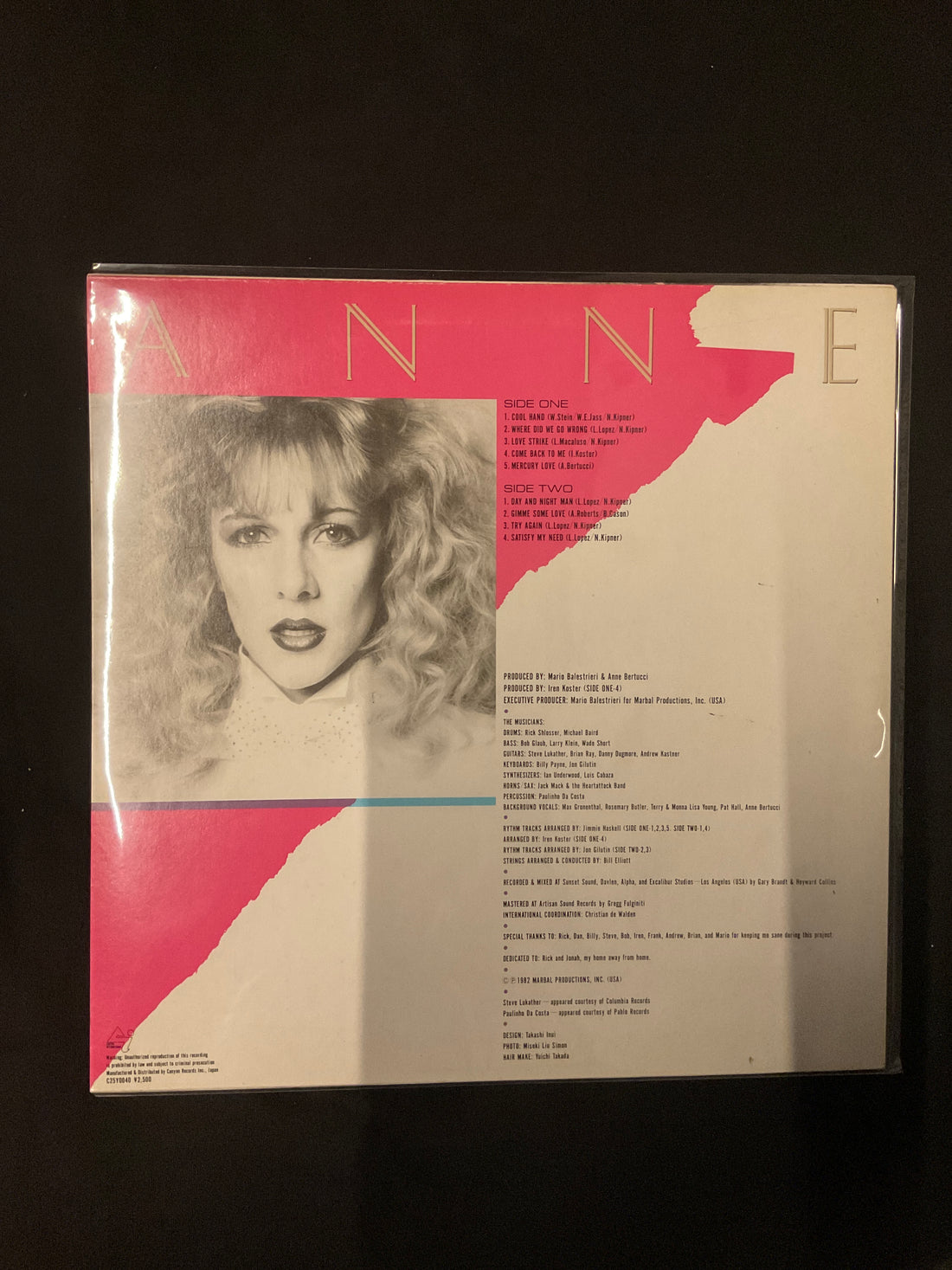 แผ่นเสียง Anne Bertucci - I Need You Anne Bertucci II Vinyl VG+