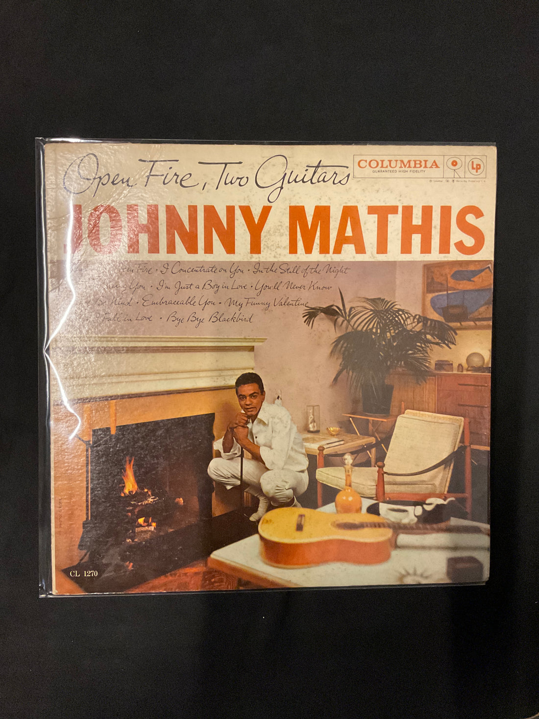 แผ่นเสียง Johnny Mathis - Open Fire, Two Guitars Vinyl VG+