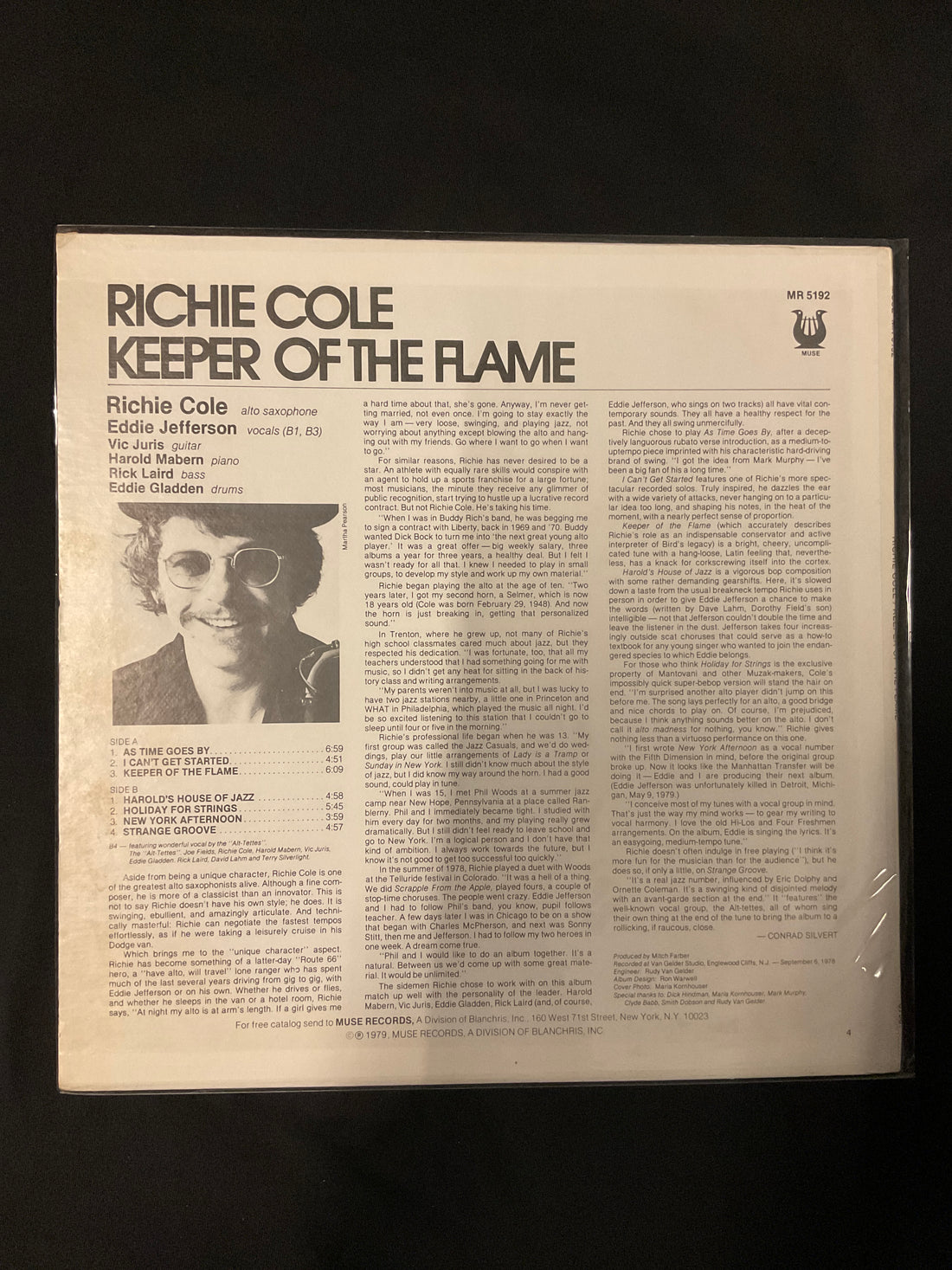แผ่นเสียง Richie Cole - Keeper Of The Flame Vinyl VG+