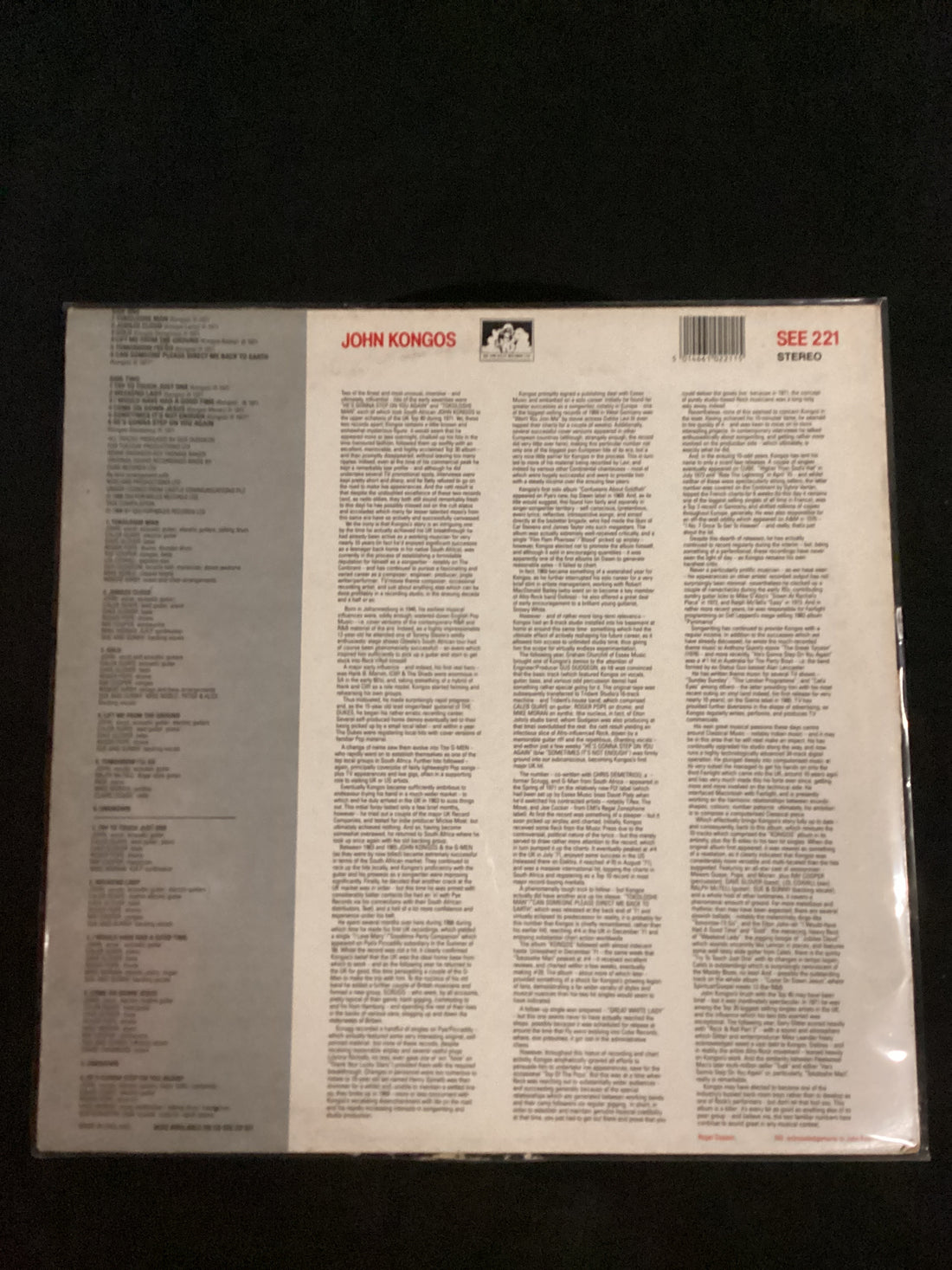 แผ่นเสียง John Kongos - Tokoloshe Man Vinyl VG+