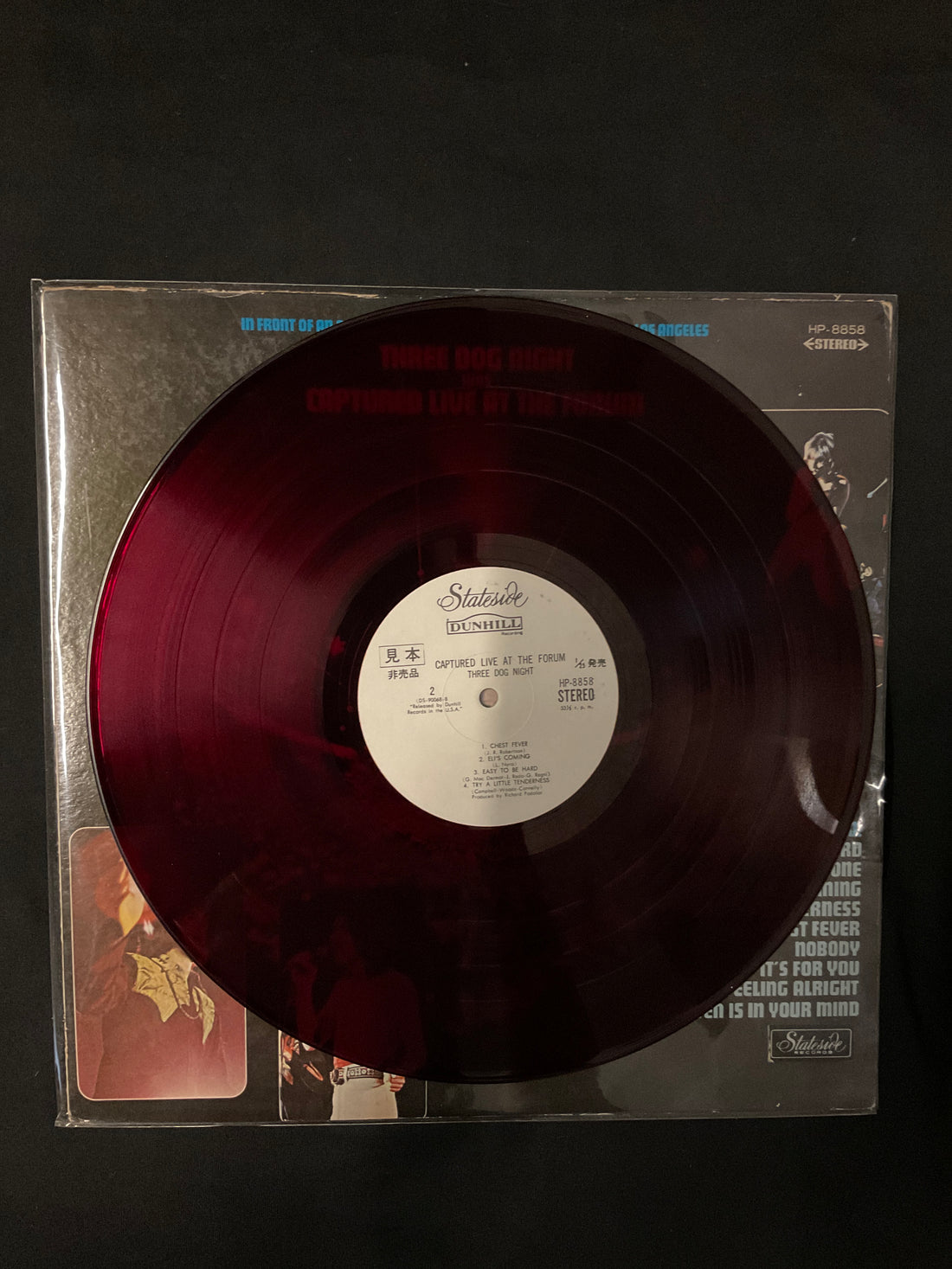 Three Dog Night - Captured Live At The Forum Vinyl VG+ แผ่นสี