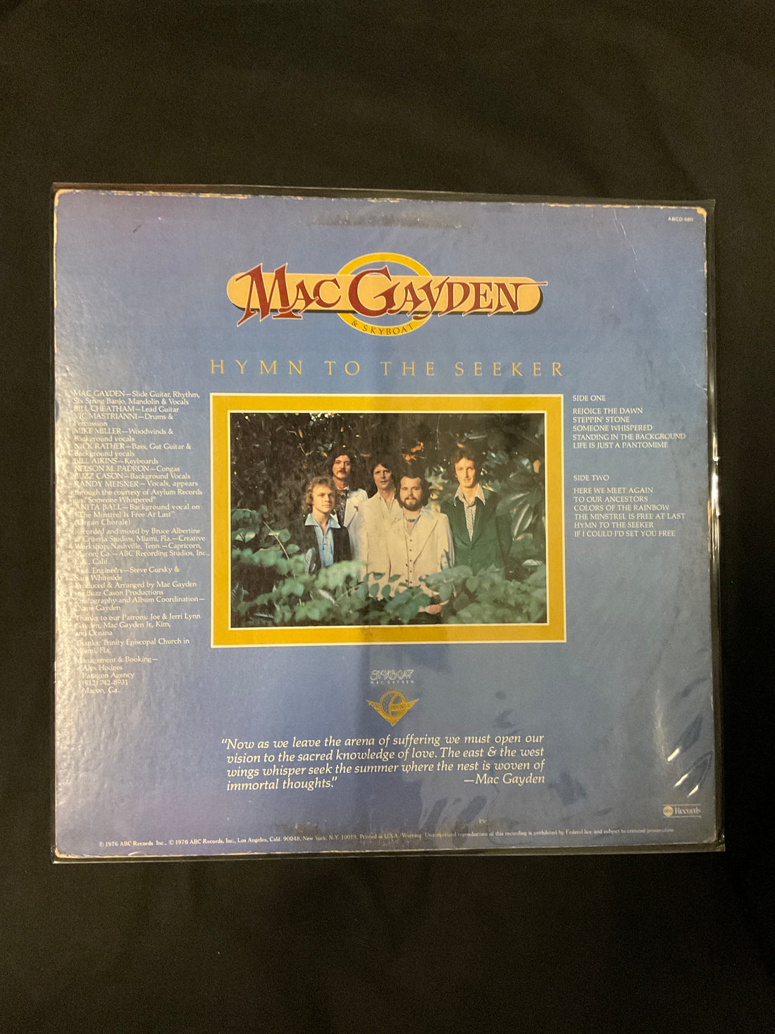 แผ่นเสียง Mac Gayden & Skyboat - Hymn To The Seeker Vinyl VG+