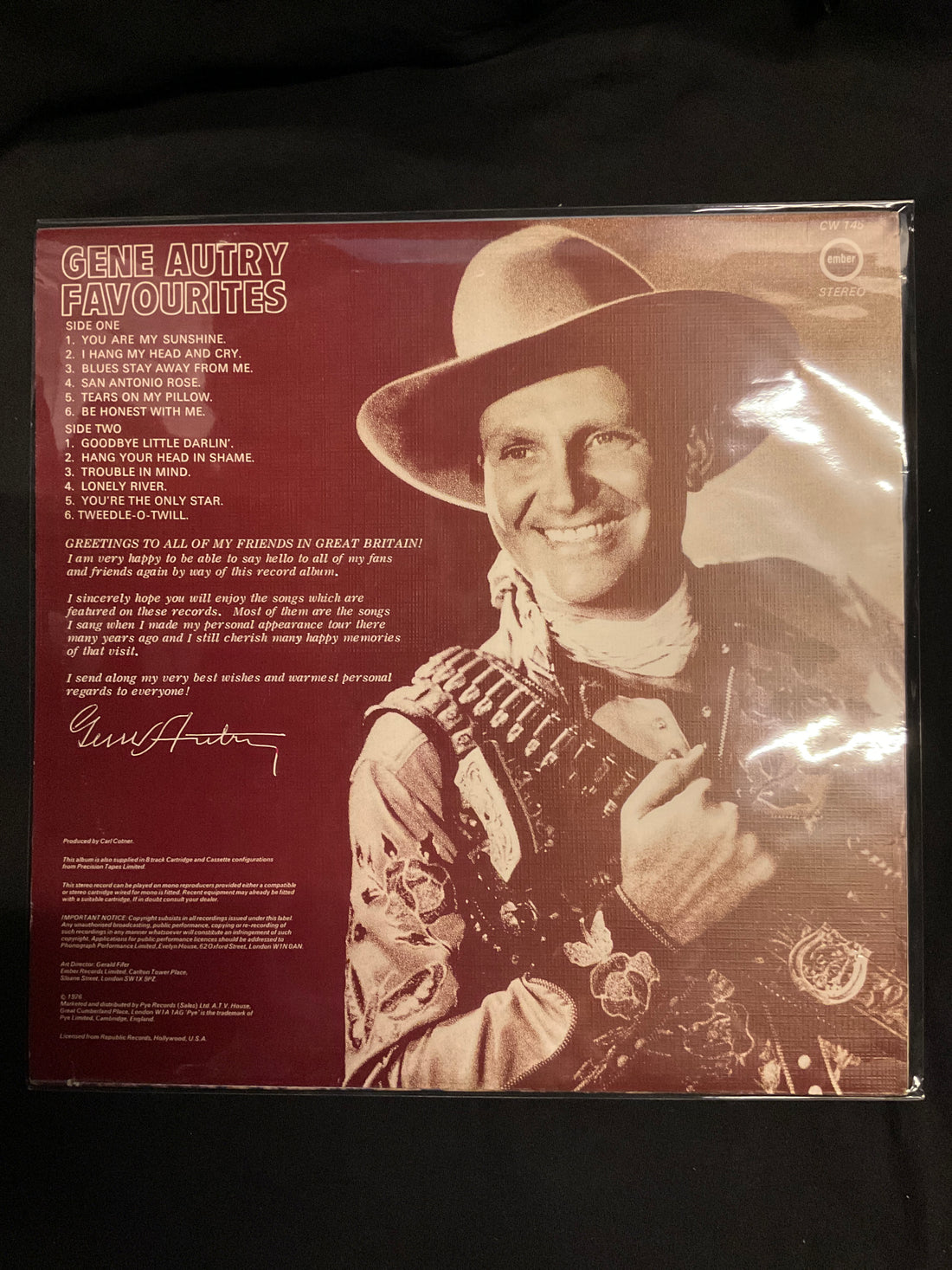 แผ่นเสียง Gene Autry - Favourites Vinyl VG+