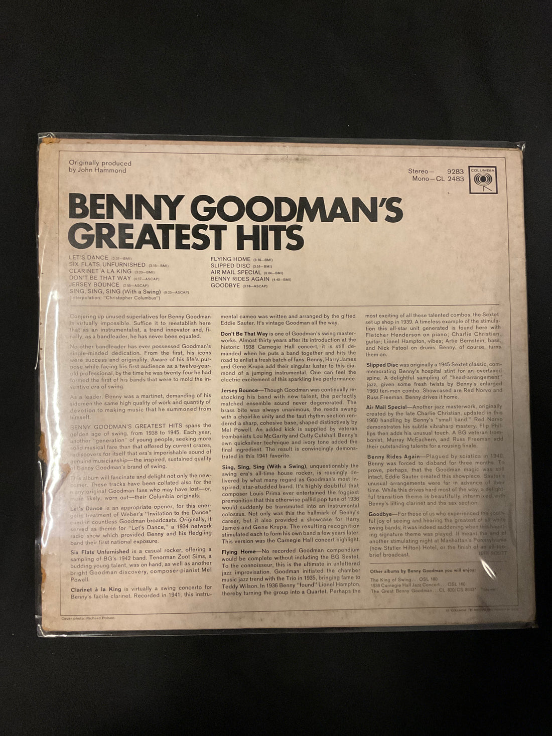 แผ่นเสียง Benny Goodman - Benny Goodman's Greatest Hits Vinyl VG+