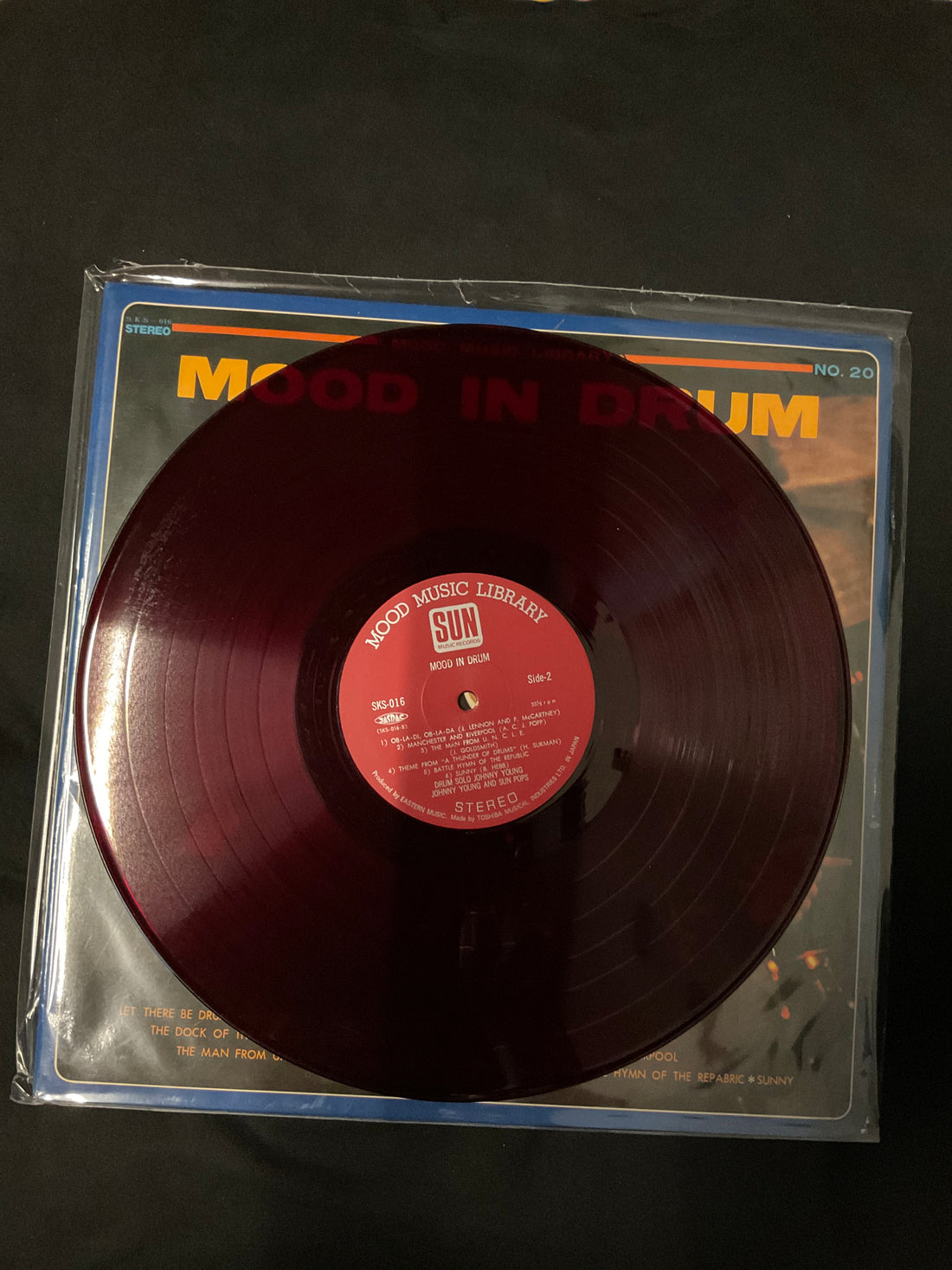 แผ่นเสียง Johnny Young And Midnight Sun Pops Orchestra - Mood In Drum Vinyl VG+ แผ่นสี