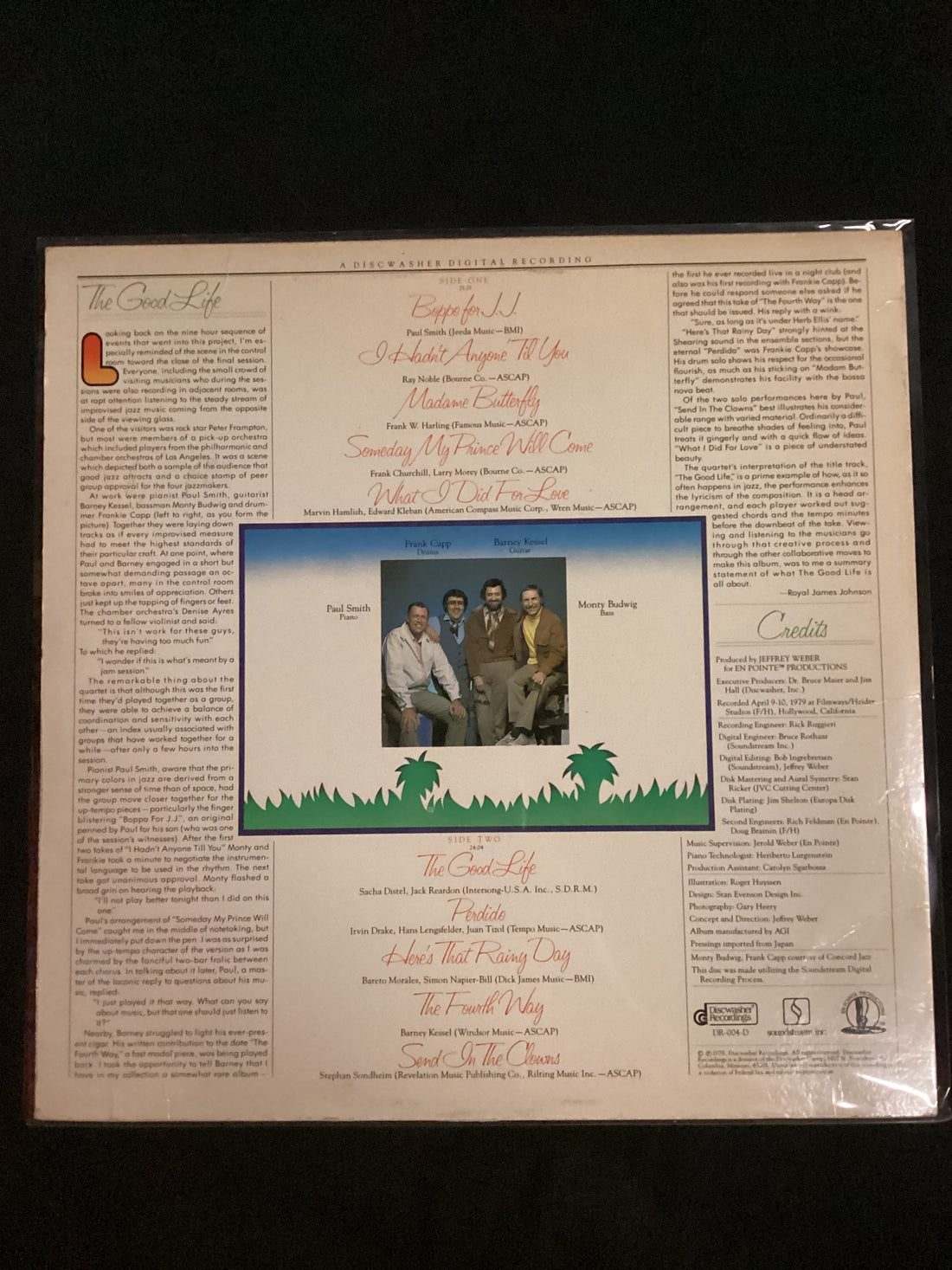 แผ่นเสียง Paul Smith With Monty Budwig, Frank Capp, Barney Kessel - The Good Life Vinyl VG+