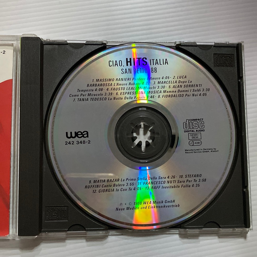 Various - Ciao, Hits Italia San Remo '88 (CD) (VG+)