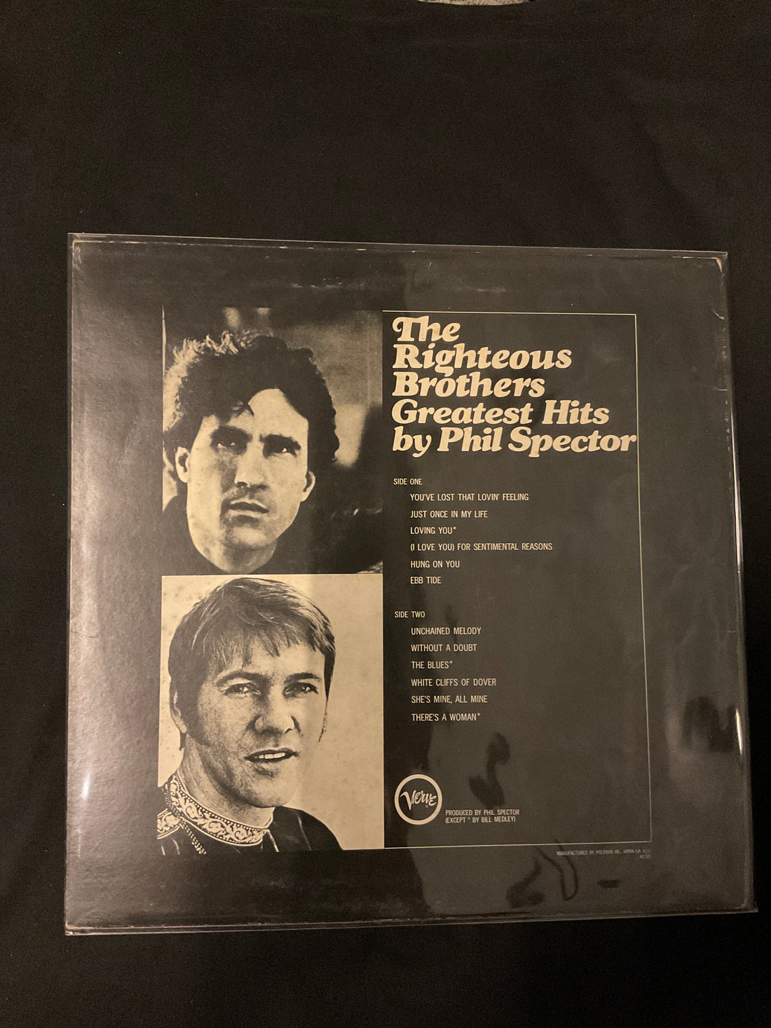 แผ่นเสียง The Righteous Brothers - Greatest Hits by Phil Spector. Vinyl VG+