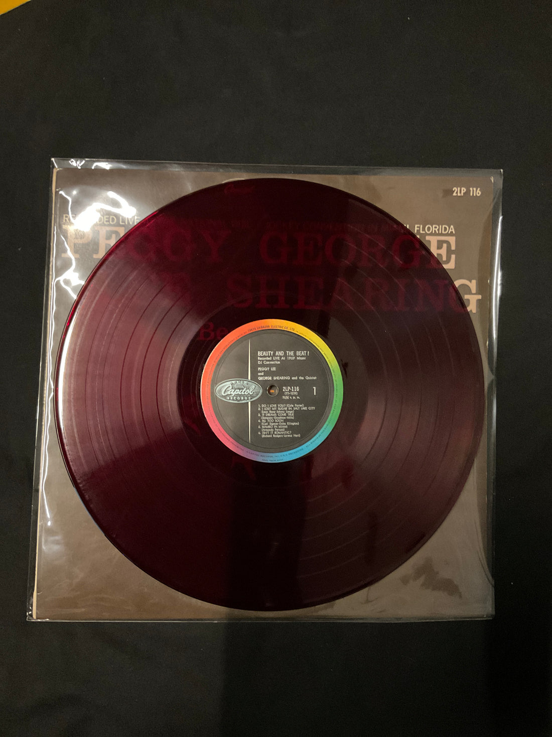 แผ่นเสียง Peggy Lee / George Shearing - Beauty And The Beat! Vinyl VG+ แผ่นสี