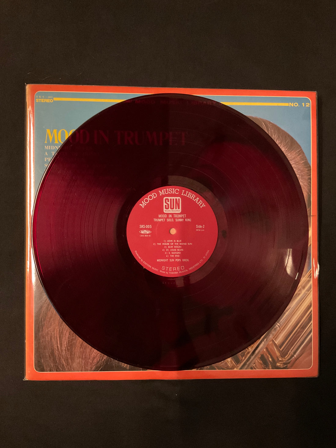 แผ่นเสียง Midnight Sun Pops Orchestra & Sunny King - Mood In Trumpet Vinyl VG+ แผ่นสี