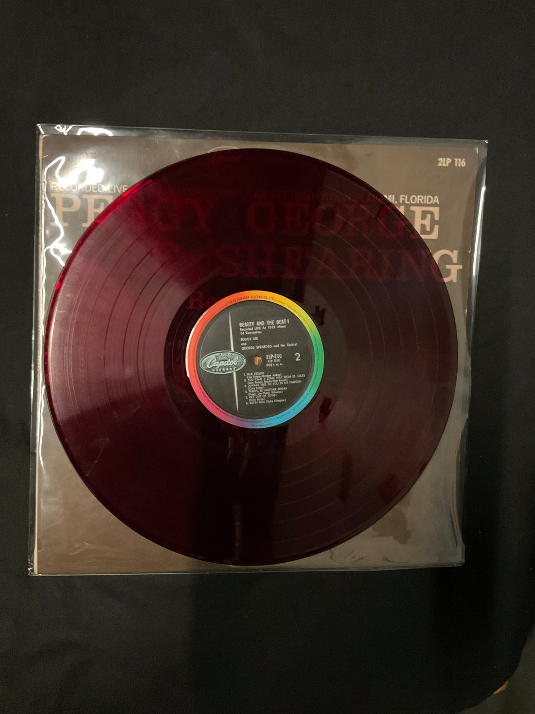 แผ่นเสียง Peggy Lee / George Shearing - Beauty And The Beat! Vinyl VG+ แผ่นสี