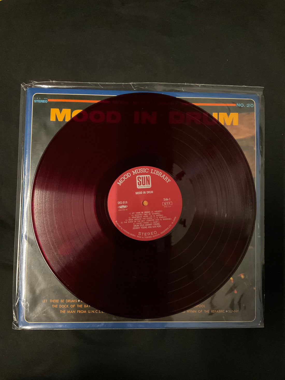 แผ่นเสียง Johnny Young And Midnight Sun Pops Orchestra - Mood In Drum Vinyl VG+ แผ่นสี