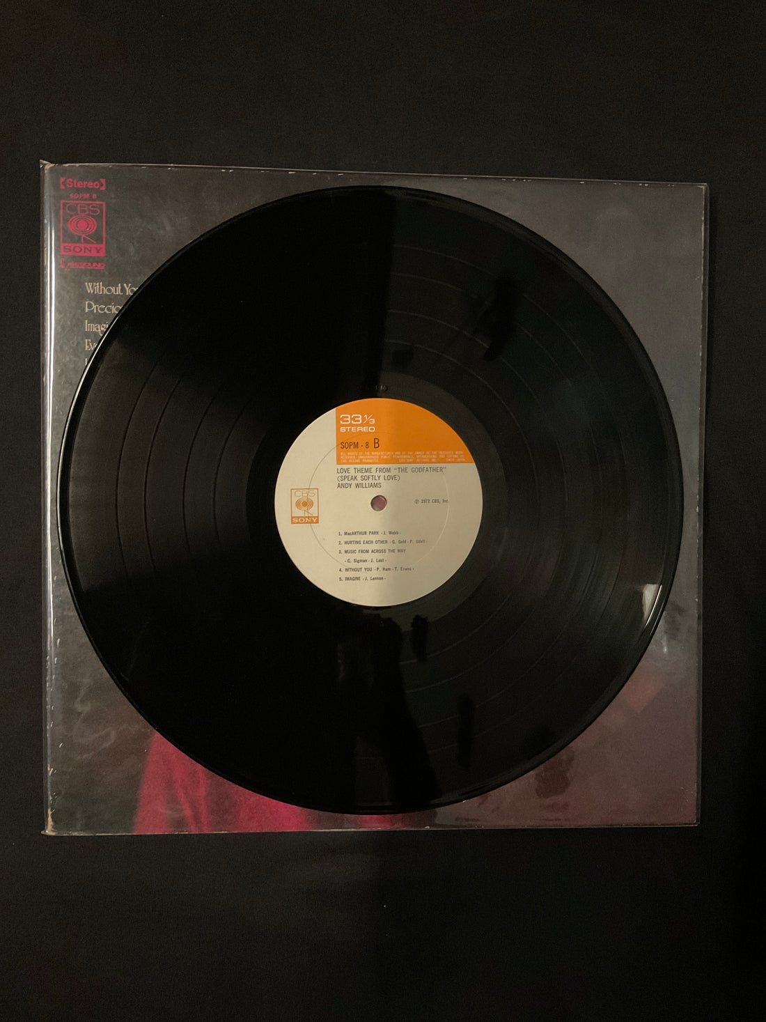 แผ่นเสียง Andy Williams - Love Theme From "The Godfather" Vinyl VG+