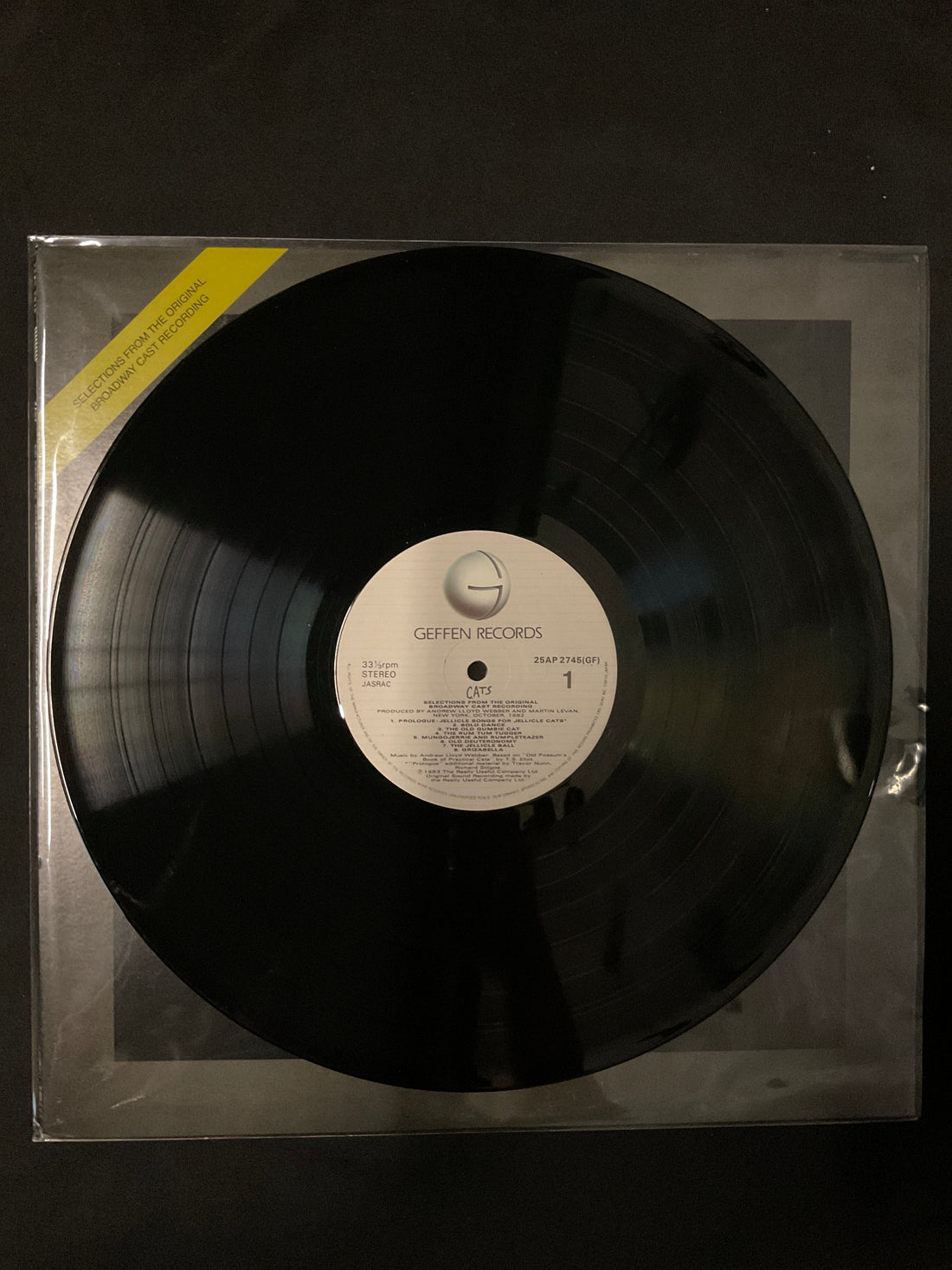 Andrew Lloyd Webber - "Cats" Selections From The Original Broadway Cast Recording Vinyl VG+