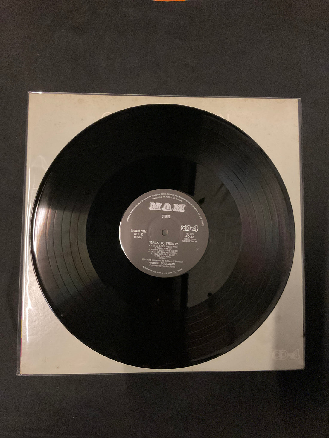 แผ่นเสียง Gilbert O'Sullivan - Back To Front Vinyl VG+