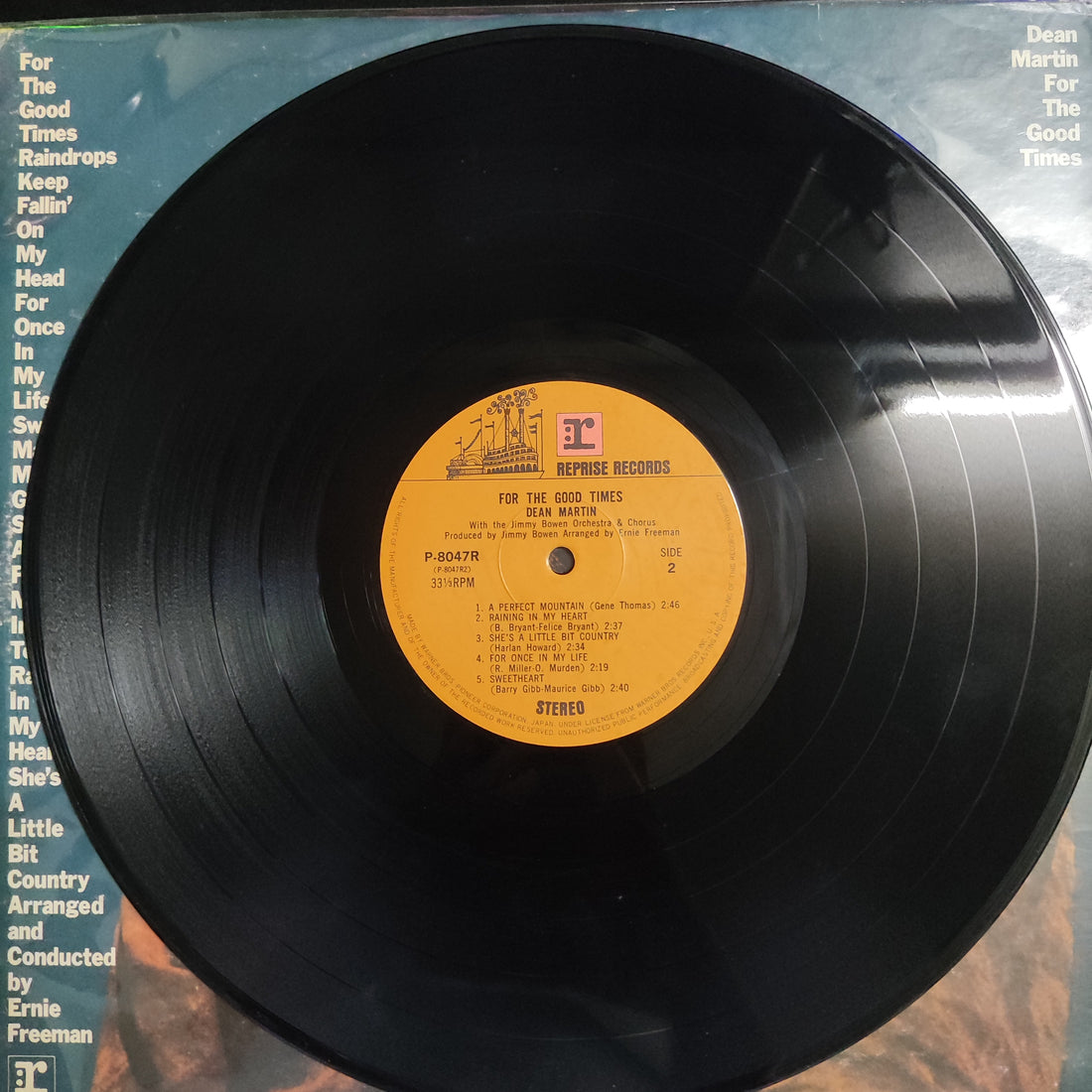 แผ่นเสียง Dean Martin - For The Good Times Vinyl VG+