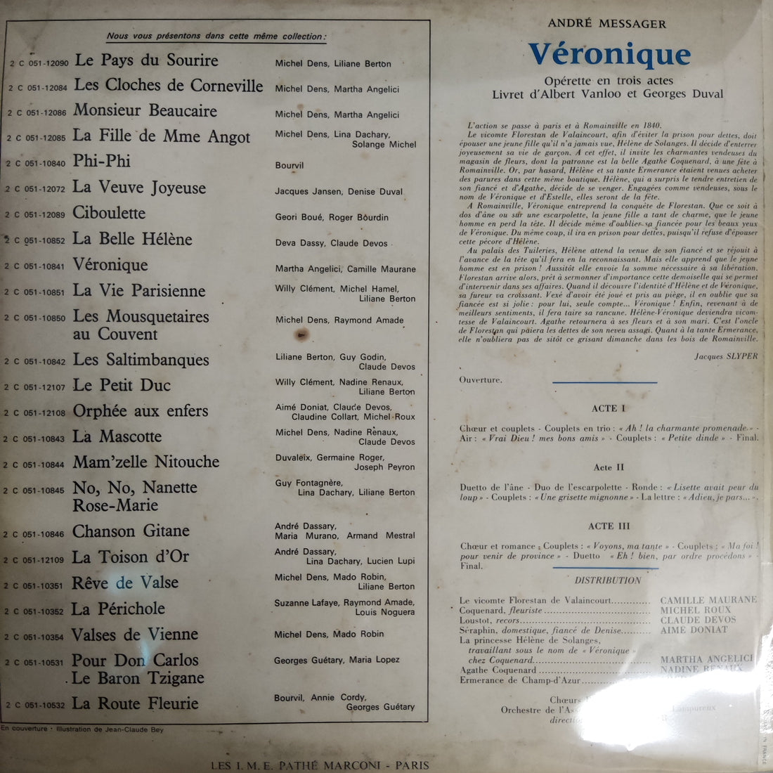 แผ่นเสียง Various - Andre Messager Veronique Vinyl VG+