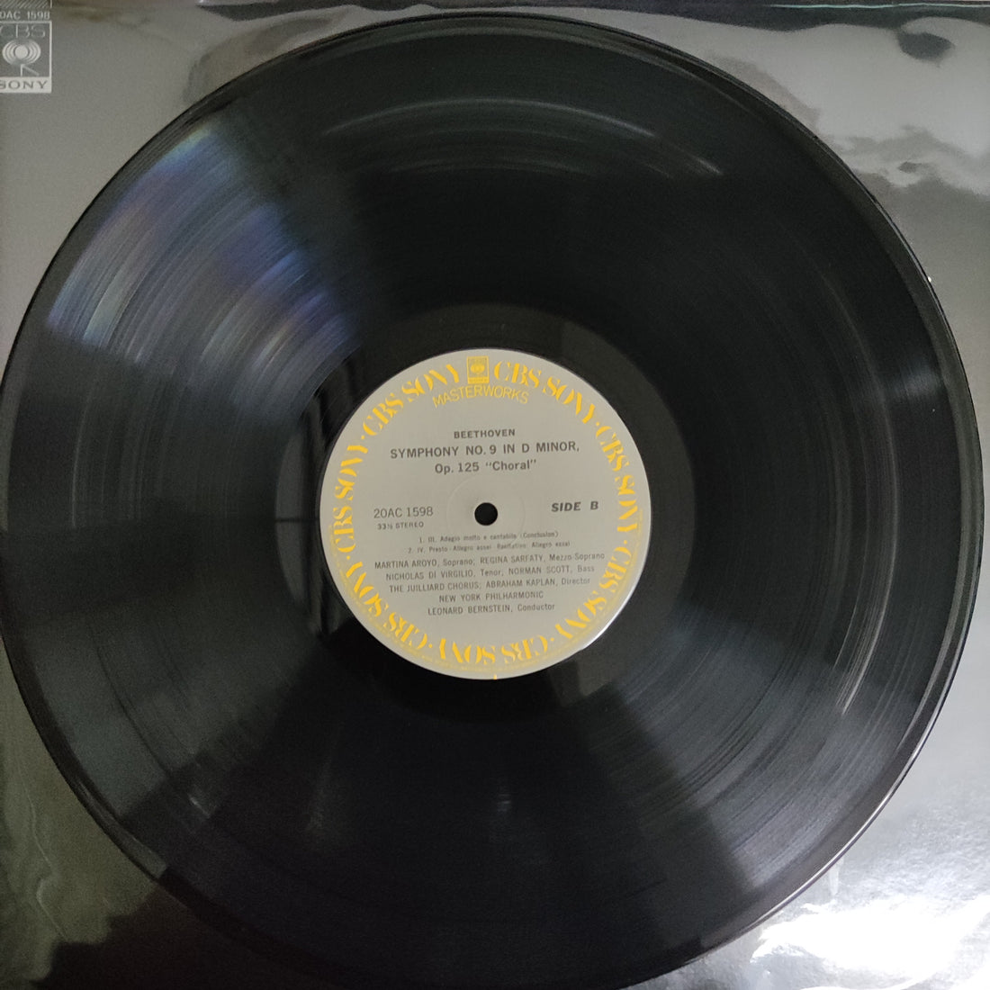 แผ่นเสียง Leonard Bernstein - The New York Philharmonic Beethoven Ninth Symphony Vinyl VG+