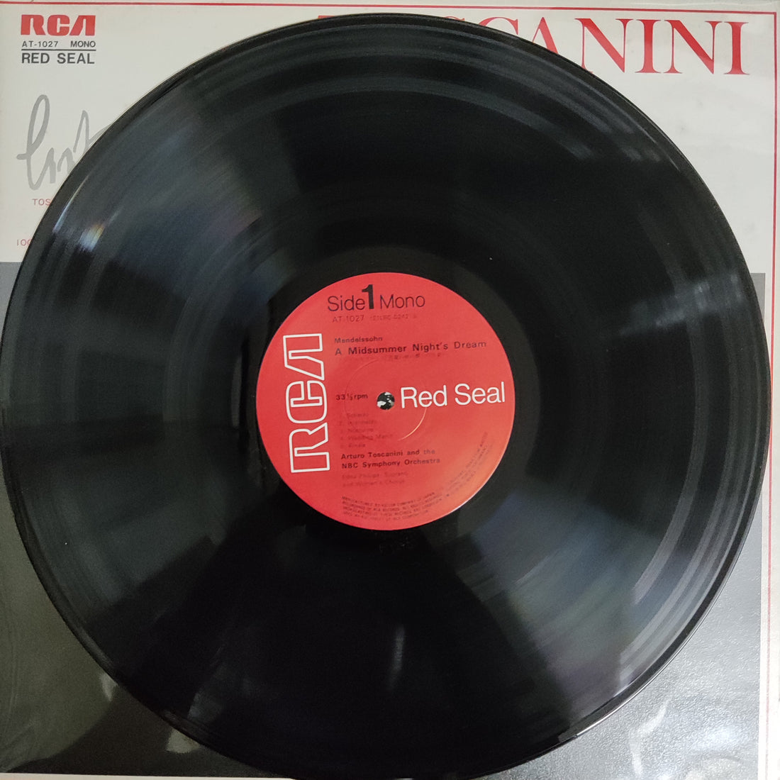 แผ่นเสียง Toscanini - Mendelssohn A Midsumer Night's Dream Octet For Strings In E-Flat Op.20 Vinyl VG+