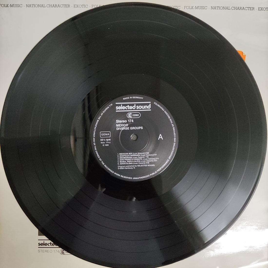 แผ่นเสียง Various - Folk Music National Character Exotic Mexico Vinyl VG+