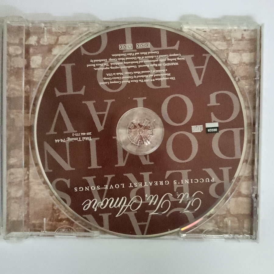 ซีดี José Carreras, Placido Domingo, Luciano Pavarotti, Juan Pons, Nicolai Ghiaurov, Montserrat Caballé, Rolando Panerai, Mirella Freni, Elizabeth Harwood, Kiri Te Kanawa - Tu Tu Amore: Puccini's Greatest Love Songs CD VG