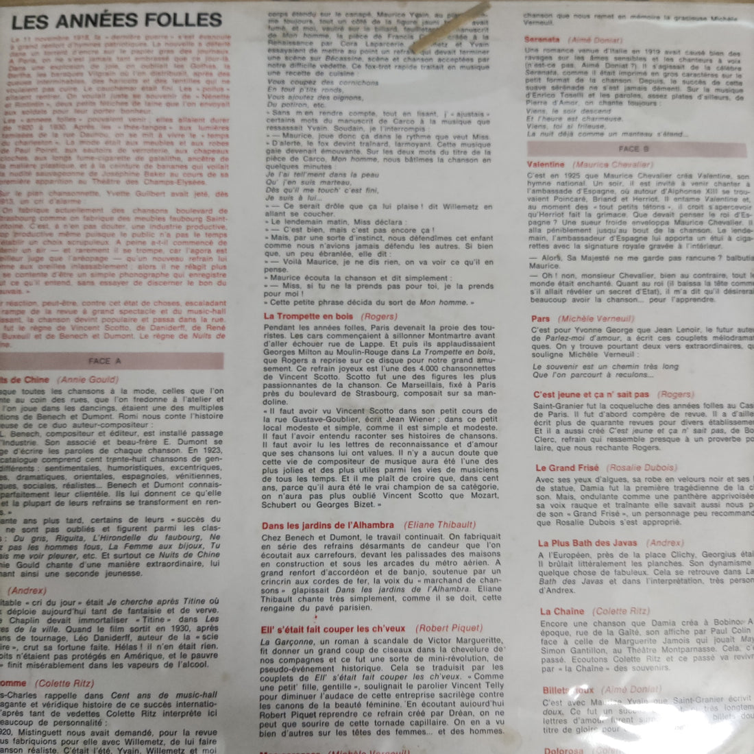 แผ่นเสียง Various - Petite Histoire De La Grande Chanson 2 Vinyl VG+