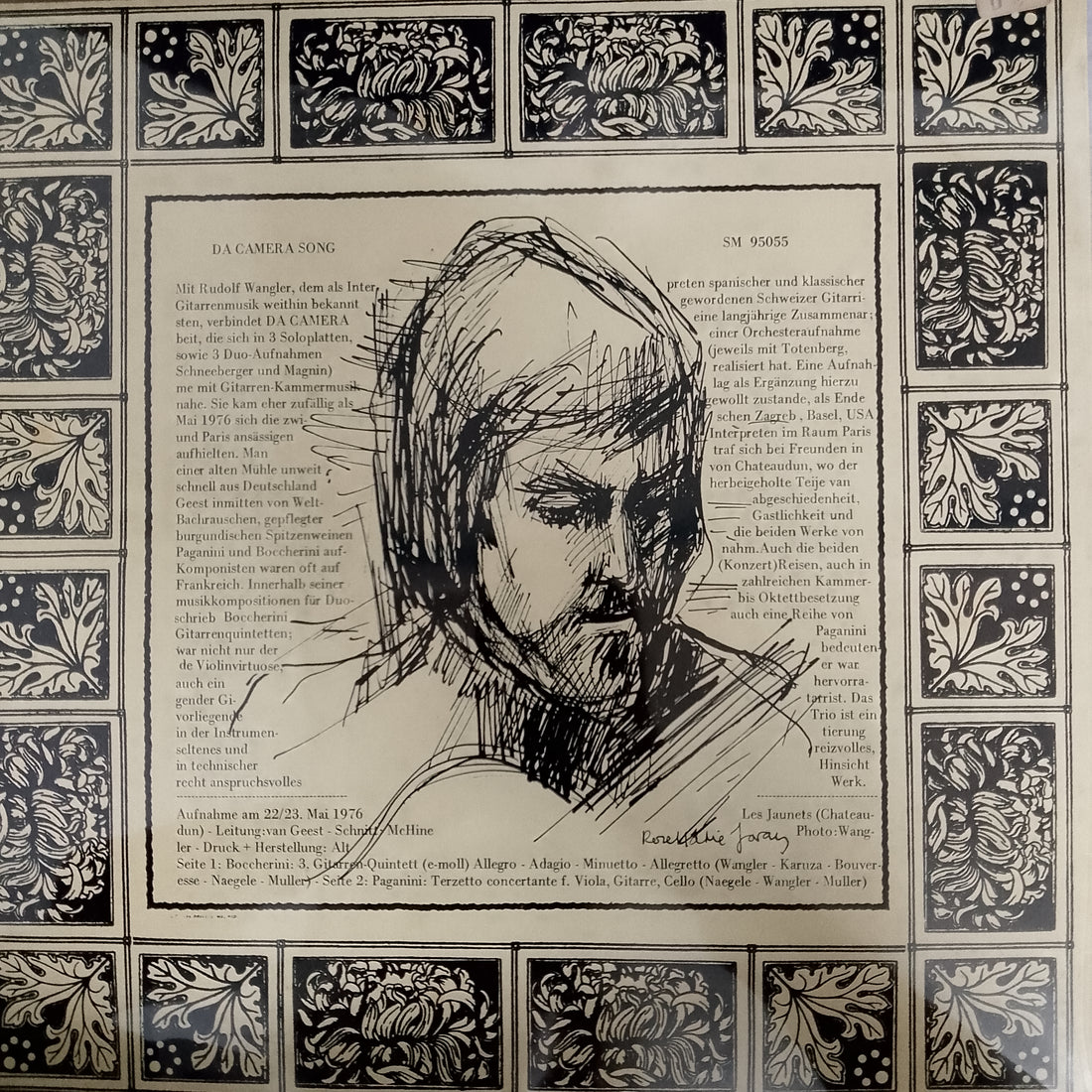 แผ่นเสียง Niccolò Paganini • Luigi Boccherini - Rudolf Wangler, Philipp Naegele, Marjan Karuza, Philippe Muller, Jean-Claude Bouveresse - Gitarrenkammermusik Vinyl VG+