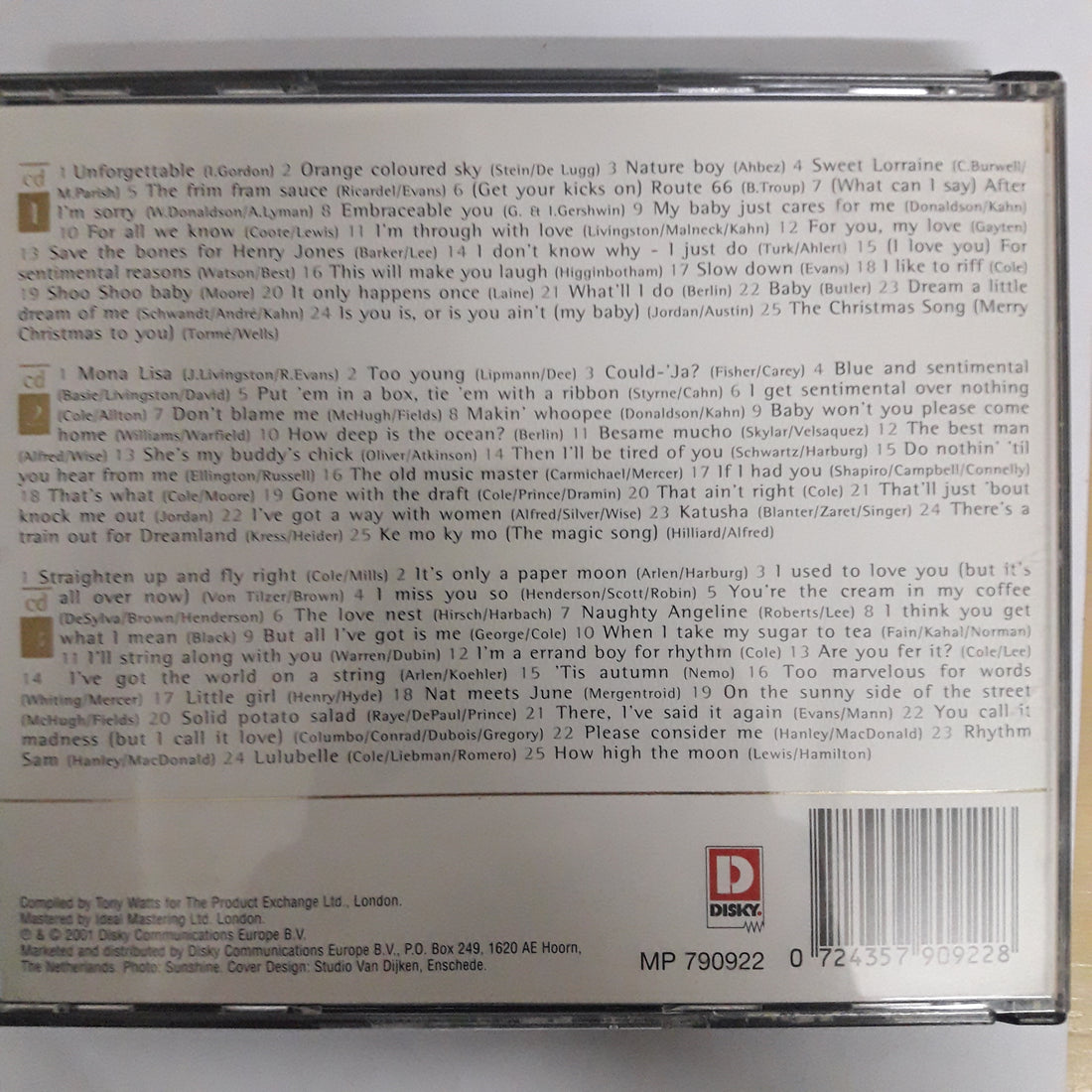 ซีดี Nat King Cole - Golden Greats CD VG+ 3CDs