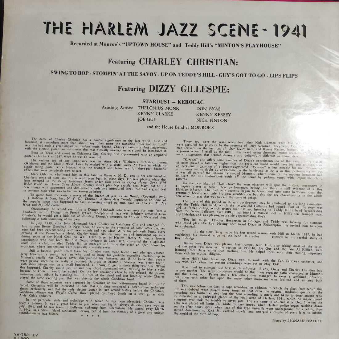 แผ่นเสียง Charlie Christian / Dizzy Gillespie - After Hours Vinyl VG+