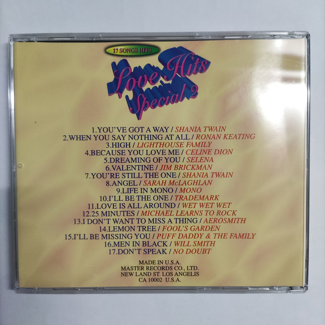 ซีดี Various - 17 Songs Hits love Hits Special 2 CD VG+