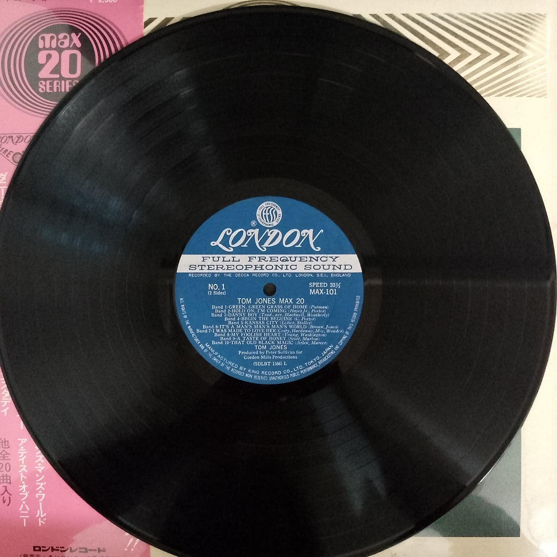 แผ่นเสียง Tom Jones - トム·ジョーンズ Max 20 = Tom Jones Max 20 Vinyl VG+