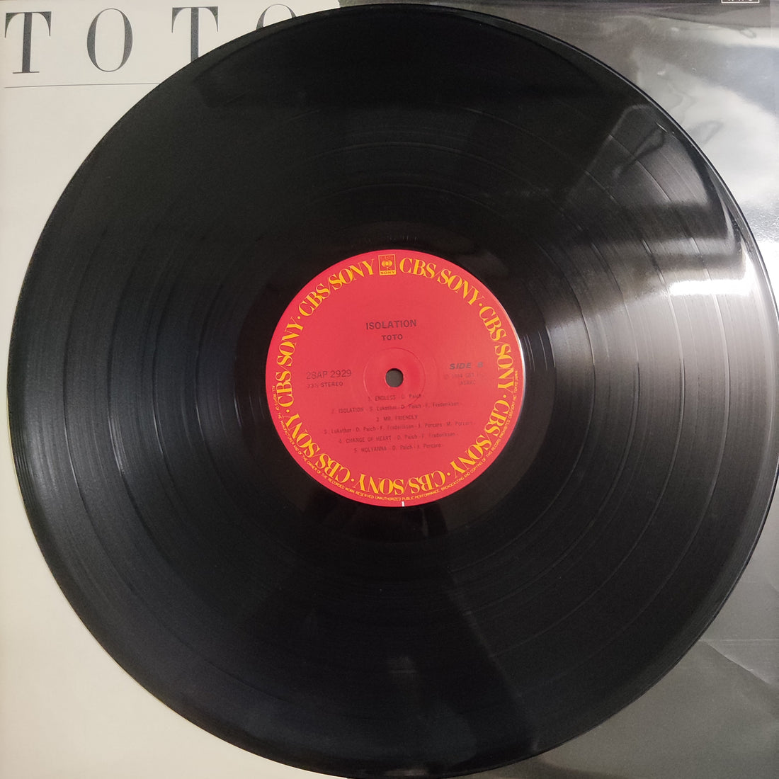 แผ่นเสียง Toto - Isolation Vinyl VG+