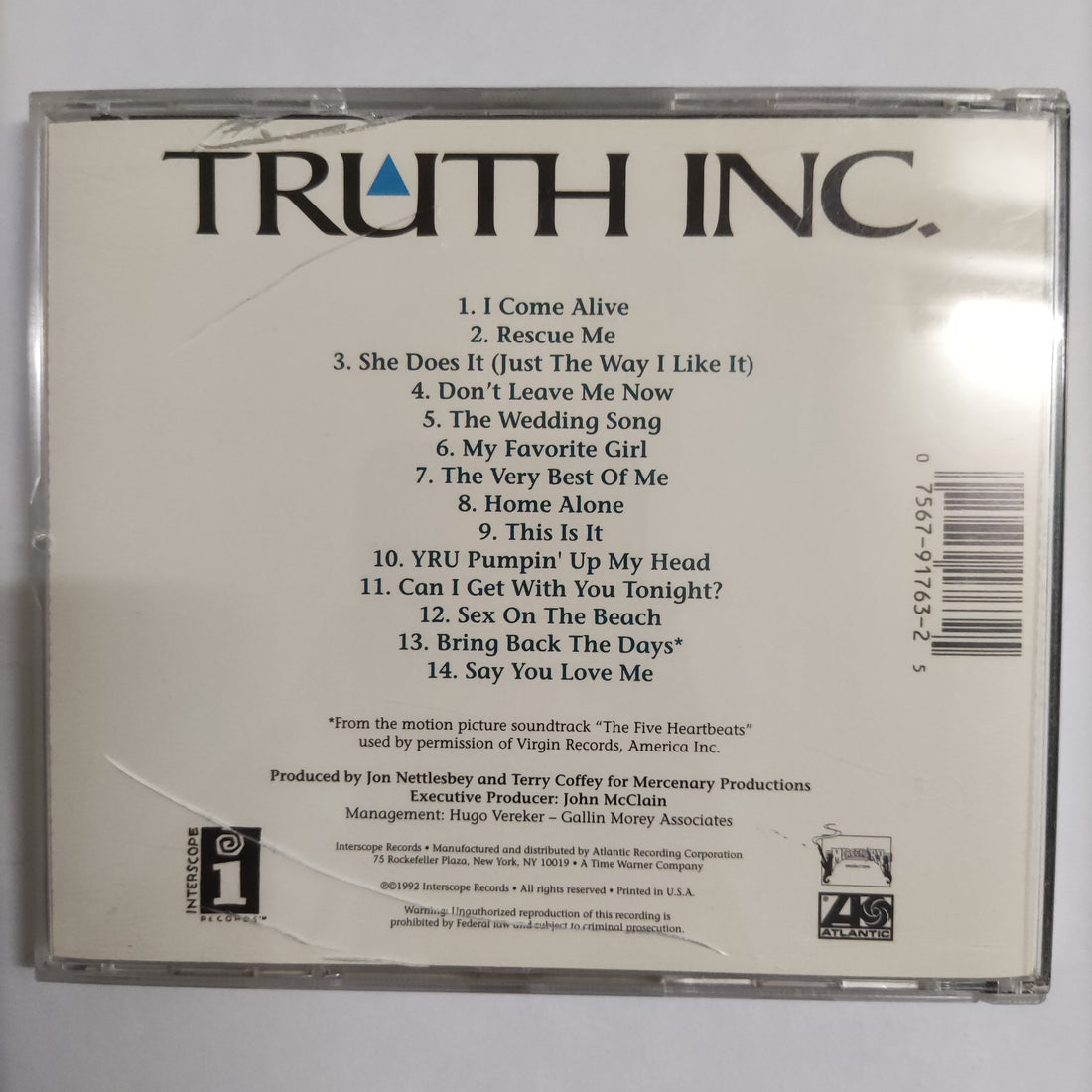 ซีดี Truth Inc. - Truth Inc. CD VG+