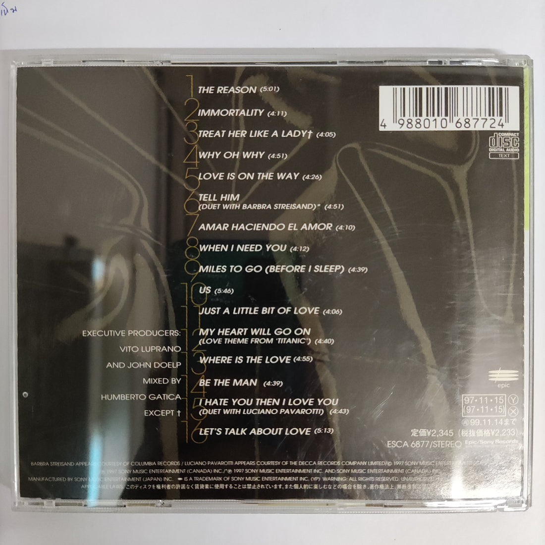 ซีดี Celine Dion - Let's Talk About Love CD VG