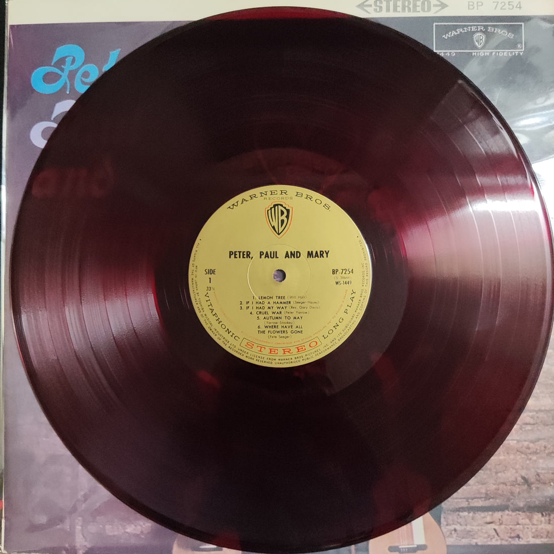 แผ่นเสียง Peter, Paul & Mary - Peter, Paul And Mary Vinyl VG+ แผ่นสี
