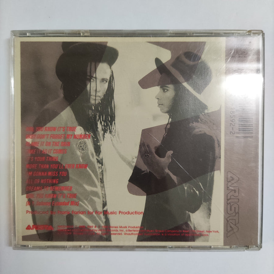 ซีดี Milli Vanilli - Girl You Know It's True CD VG+