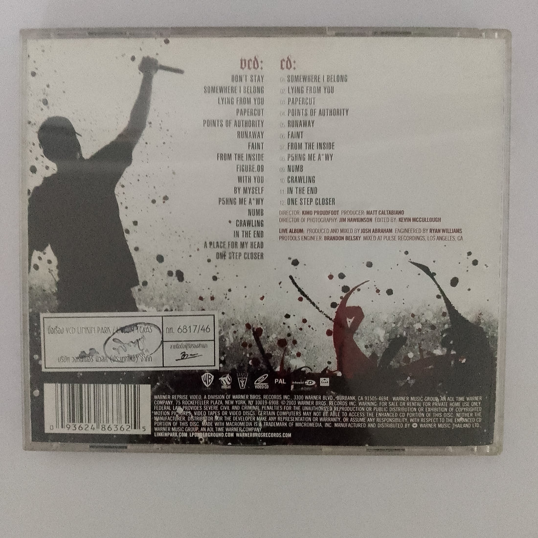 ซีดี Linkin Park - Live In Texas CD VG+ 1CD 1DVD
