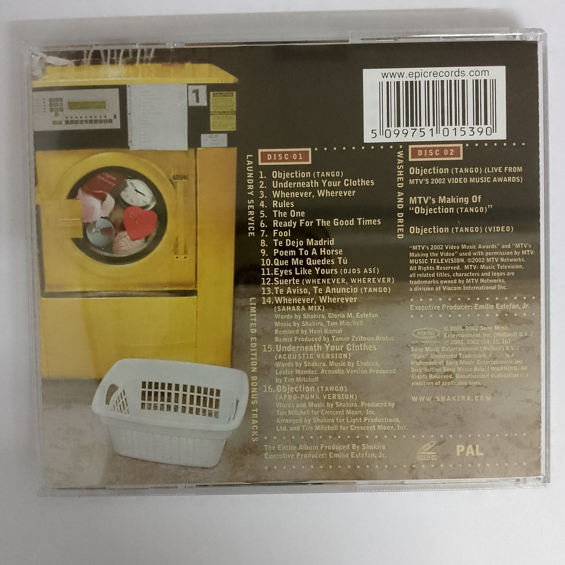 ซีดี Shakira - Laundry Service: Washed And Dried CD NM 2CDs