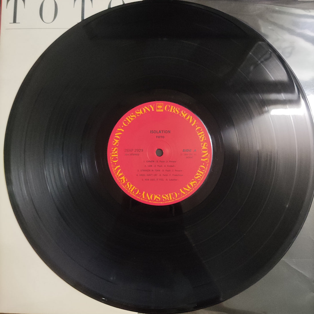 แผ่นเสียง Toto - Isolation Vinyl VG+