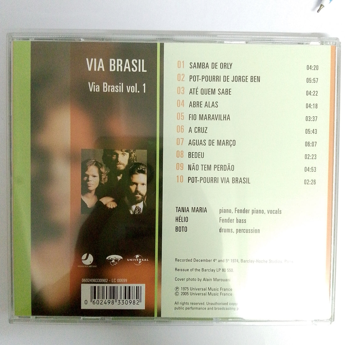 ซีดี Tania Maria with Boto and Helio 3 - Via Brasil CD NM or M-