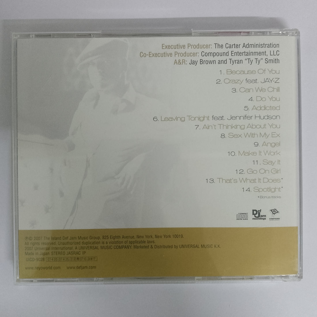 ซีดี Ne-Yo - Because Of You CD VG+