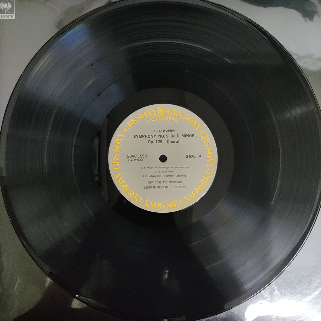 แผ่นเสียง Leonard Bernstein - The New York Philharmonic Beethoven Ninth Symphony Vinyl VG+