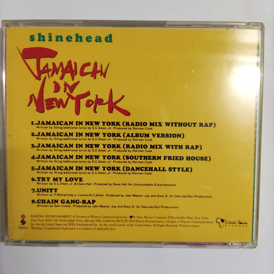 ซีดี Shinehead - Jamaican In New York CD NM or M-